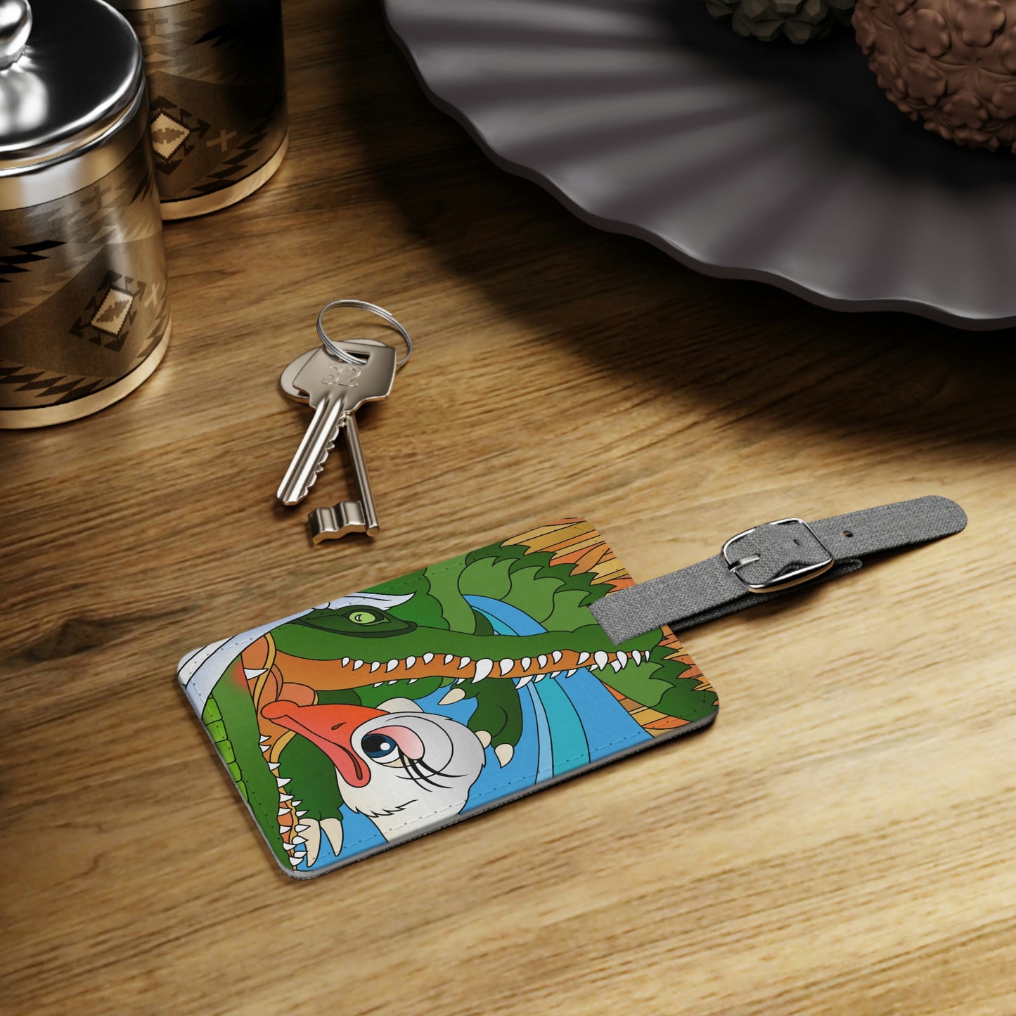 Once Upon Southern Africa! Saffiano Polyester Luggage Tag, Rectangle