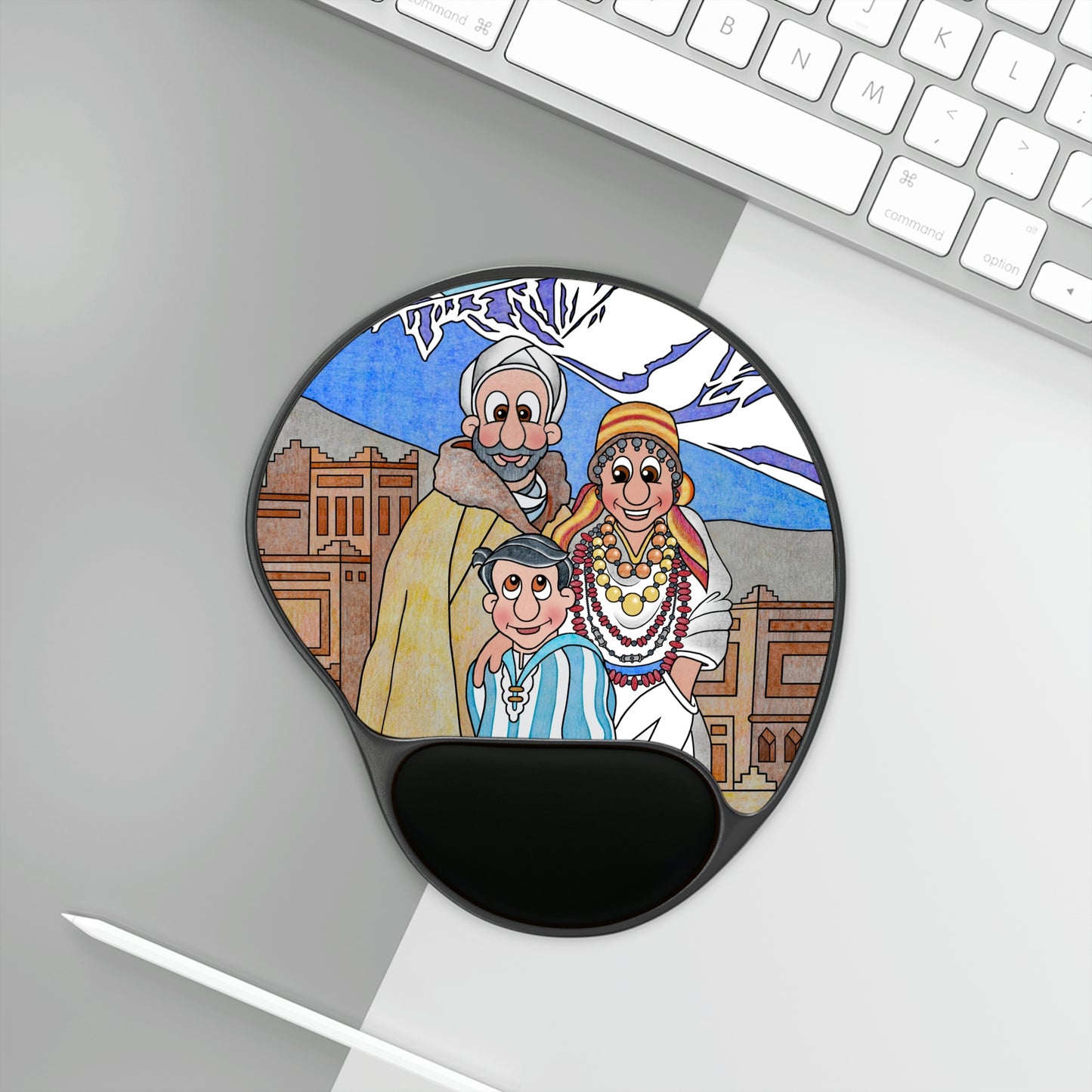The Stone at the Door Mouse Pad With Wrist Rest