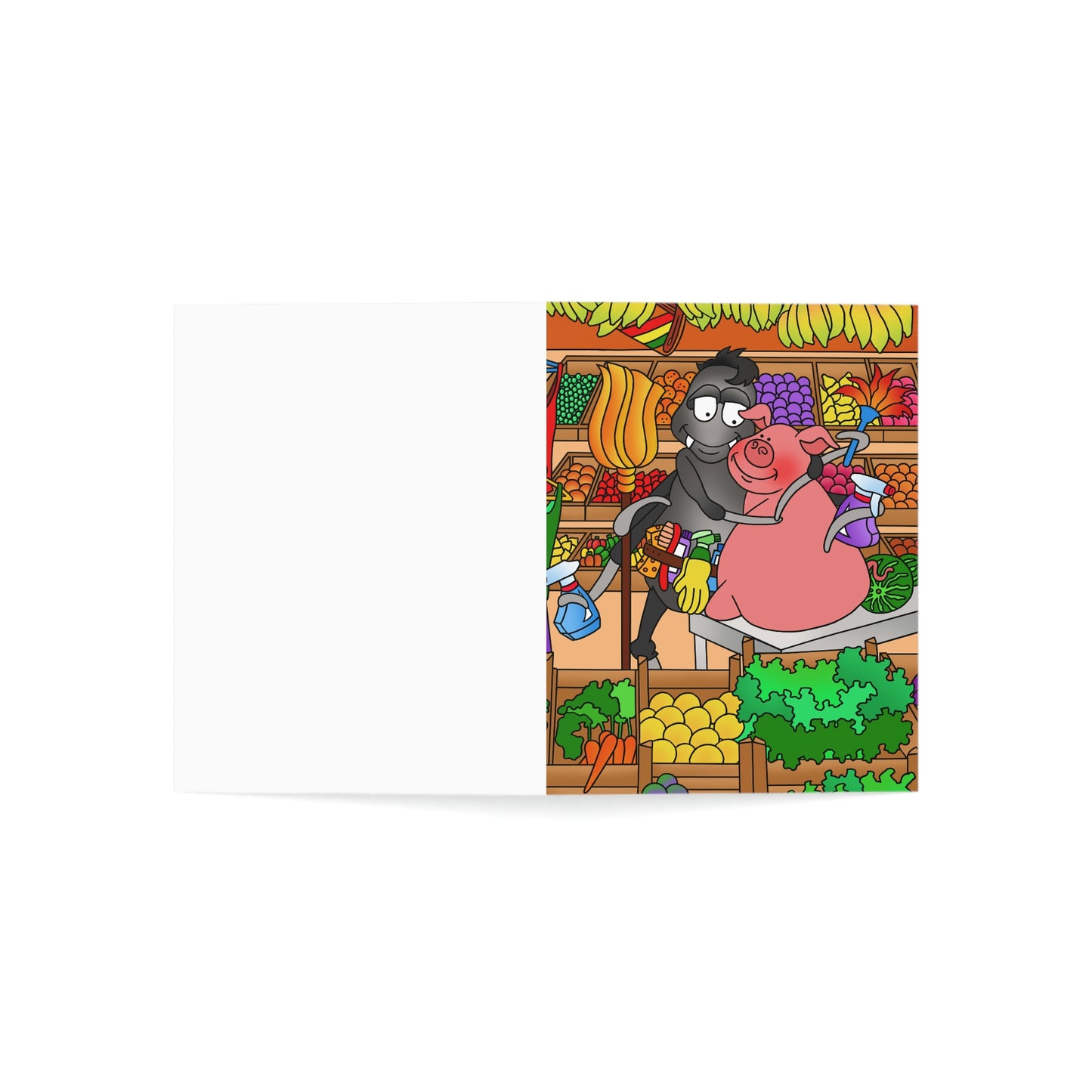 Anansi and the Market Pig Greeting Cards (1, 10, 30, and 50pcs)