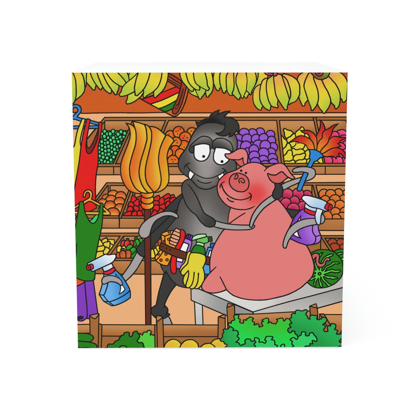 Anansi and the Market Pig Note Cube