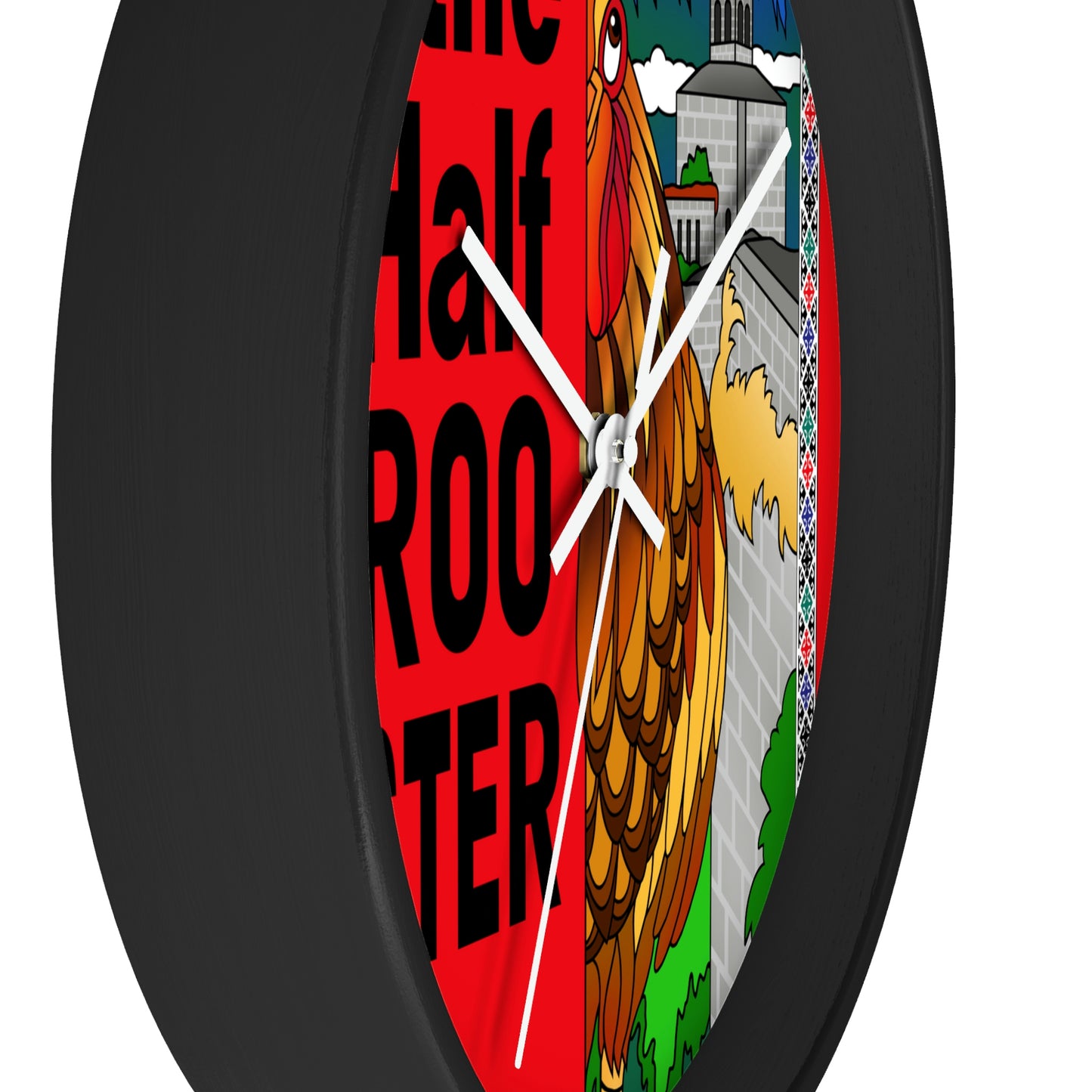 The Half Rooster Wall clock