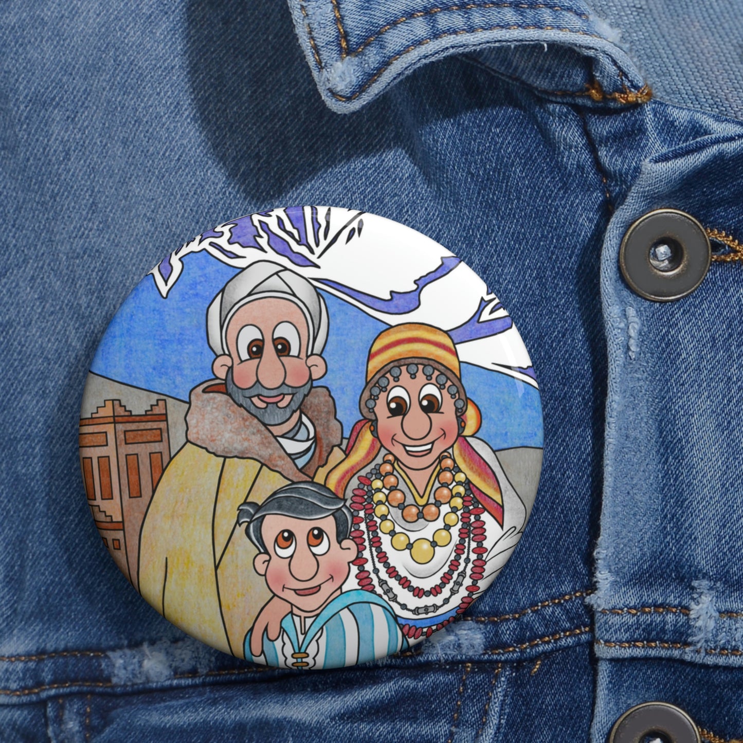 The Stone at the Door Custom Pin Buttons