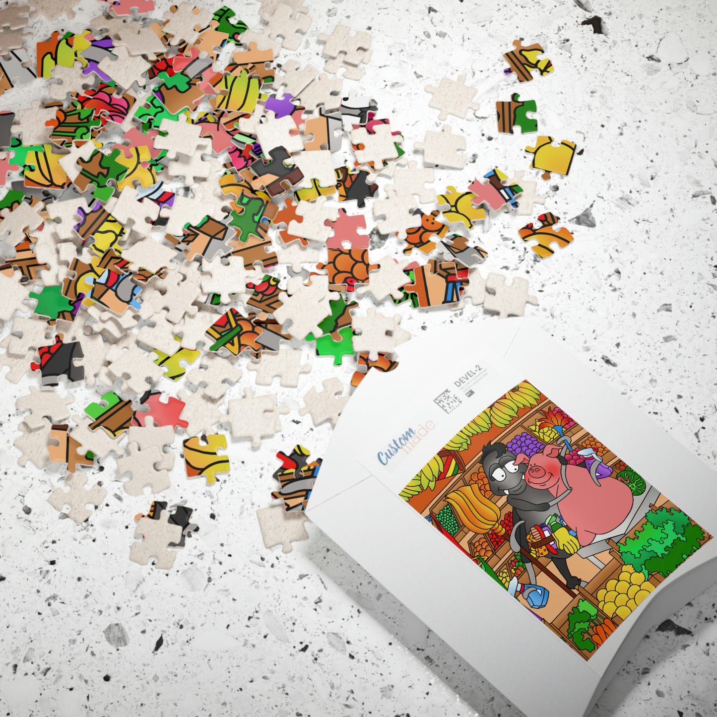 Anansi and the Market Pig Puzzle (110, 252, 500, 1014-piece)
