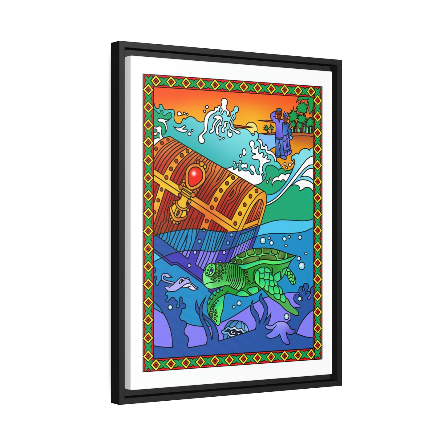 Once Upon East Africa Matte Canvas, Black Frame