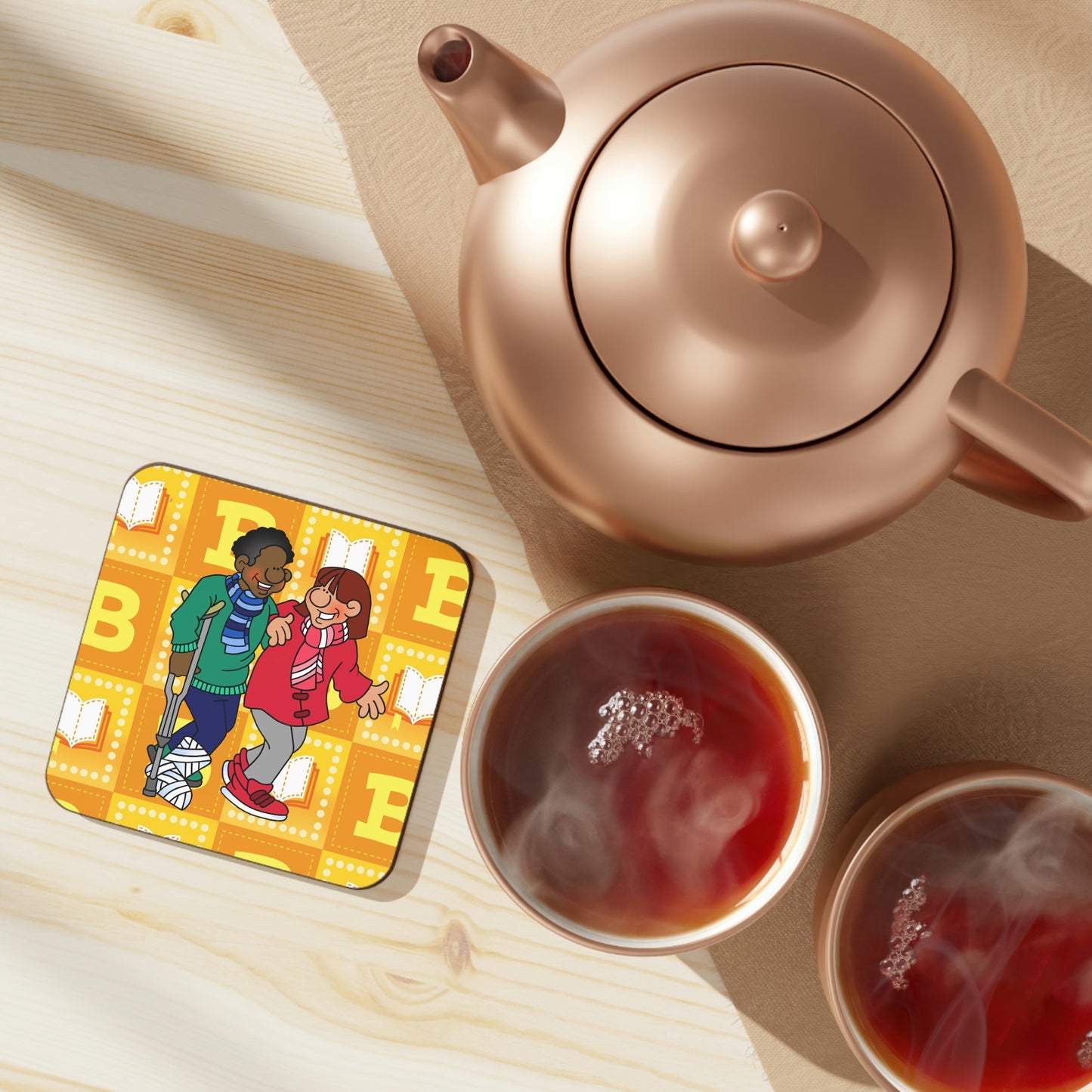 The Bible as Simple as ABC B Hardboard Back Coaster