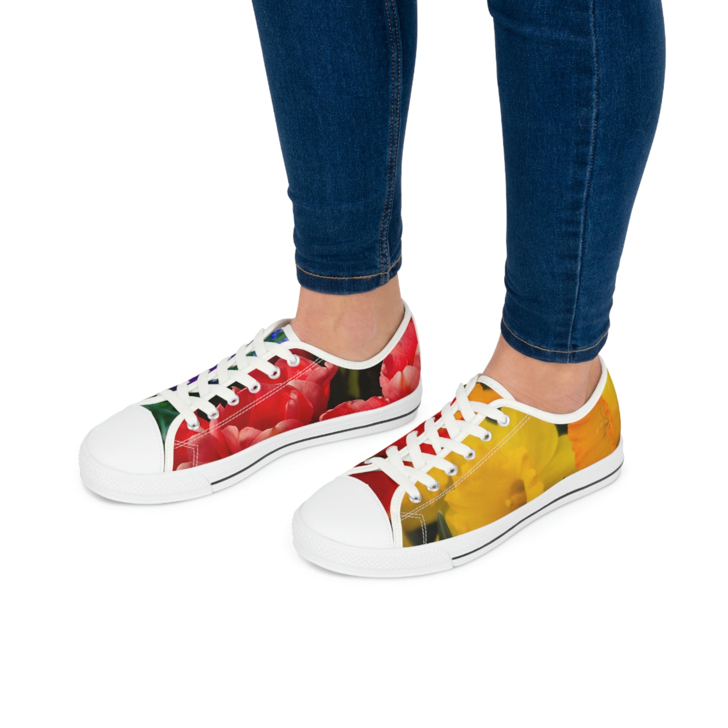 Flowers Set 3 Women's Low Top Sneakers