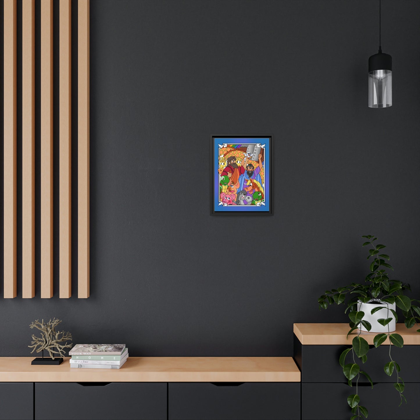 Hark and Harold Angel Sing! Matte Canvas, Black Frame