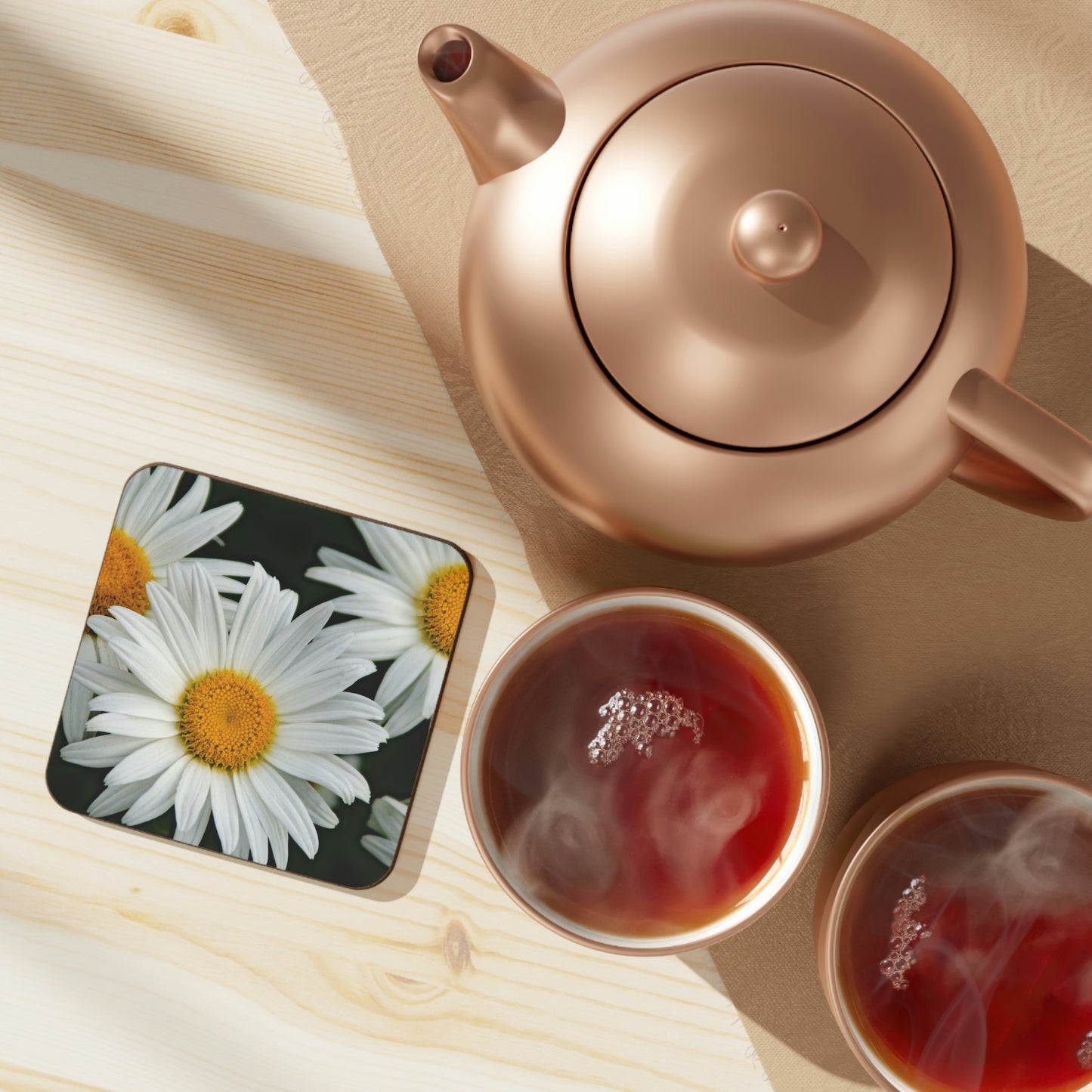 Flowers 01 Hardboard Back Coaster