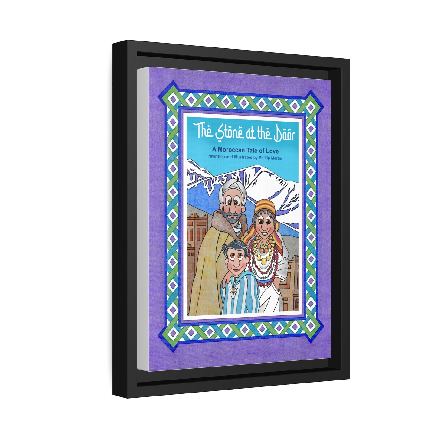 The Stone at the Door Matte Canvas, Black Frame