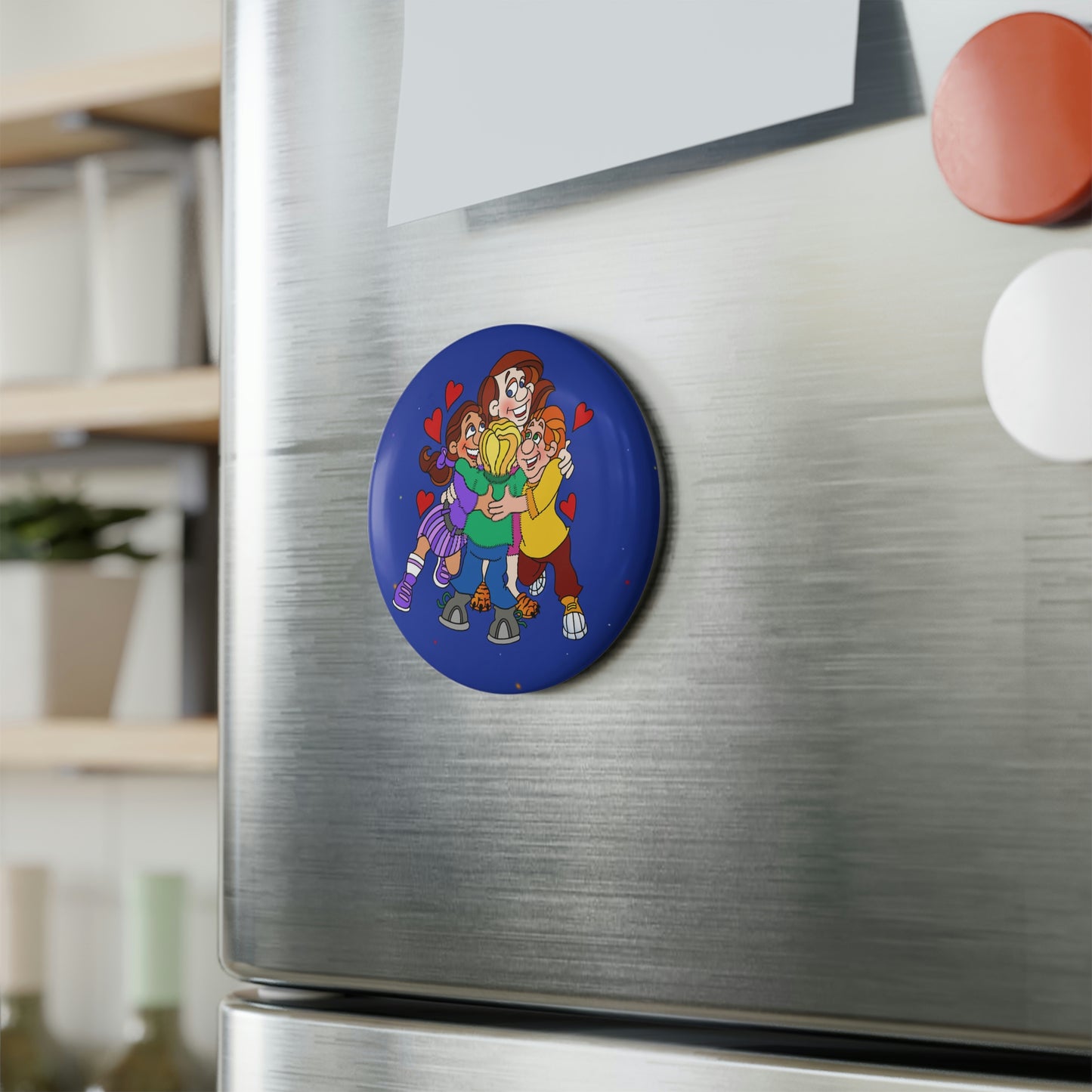 Triple Gratitude with Assorted Monsters Button Magnet, Round (1 & 10 pcs)
