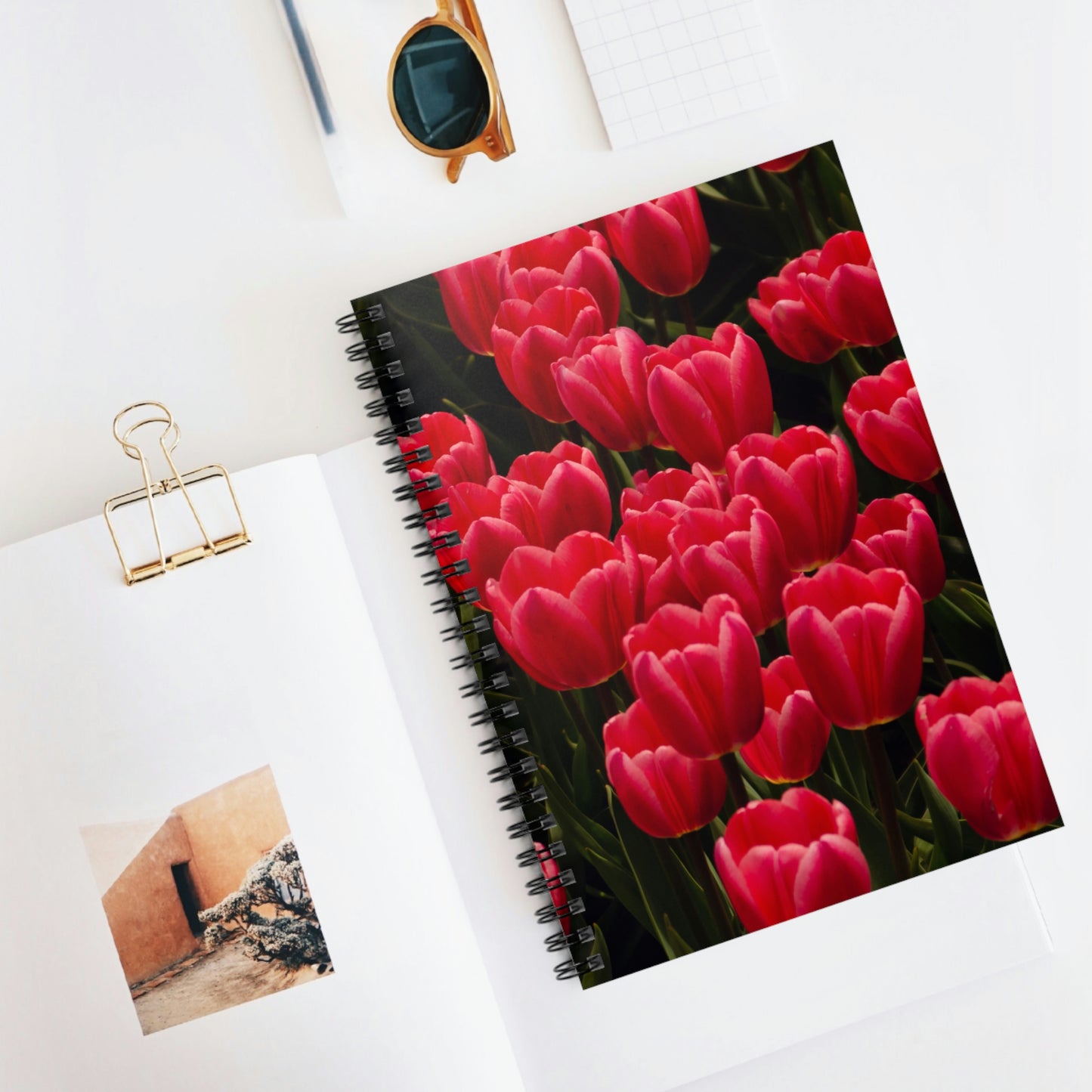 Flowers 24 Spiral Notebook - Ruled Line