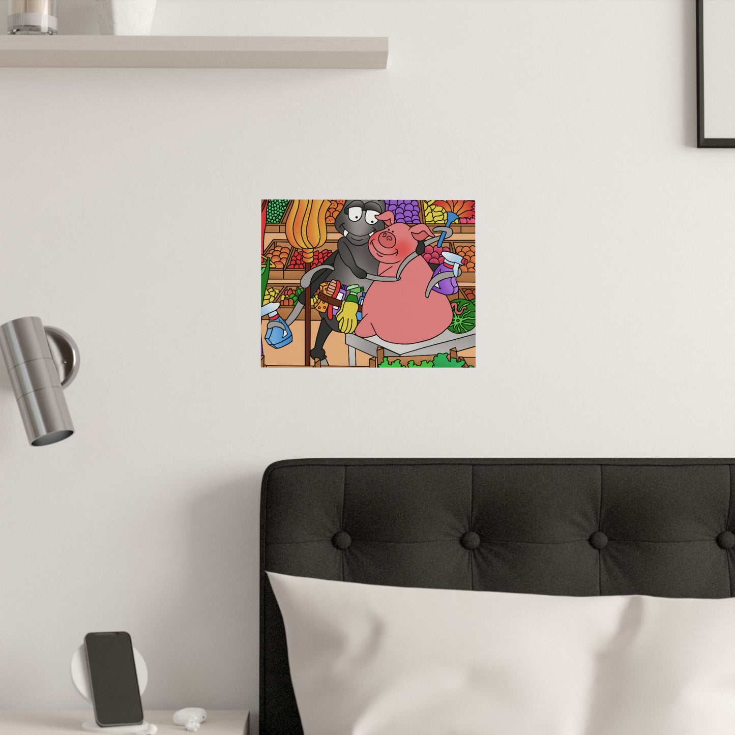 Anansi and the Market Pig Satin Posters (210gsm)