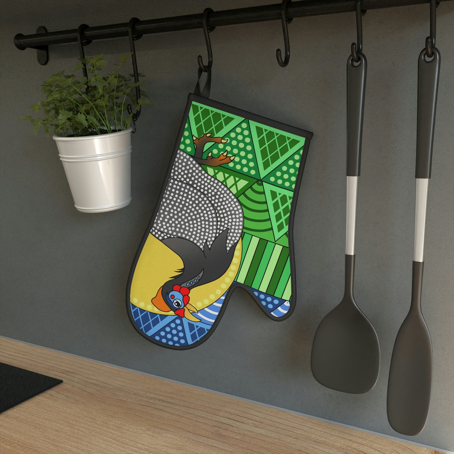 A Fowl Chain of Events Oven Glove