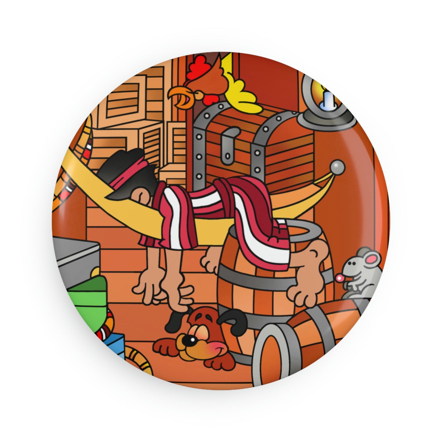 The Story of Jonah! Button Magnet, Round (1 & 10 pcs)
