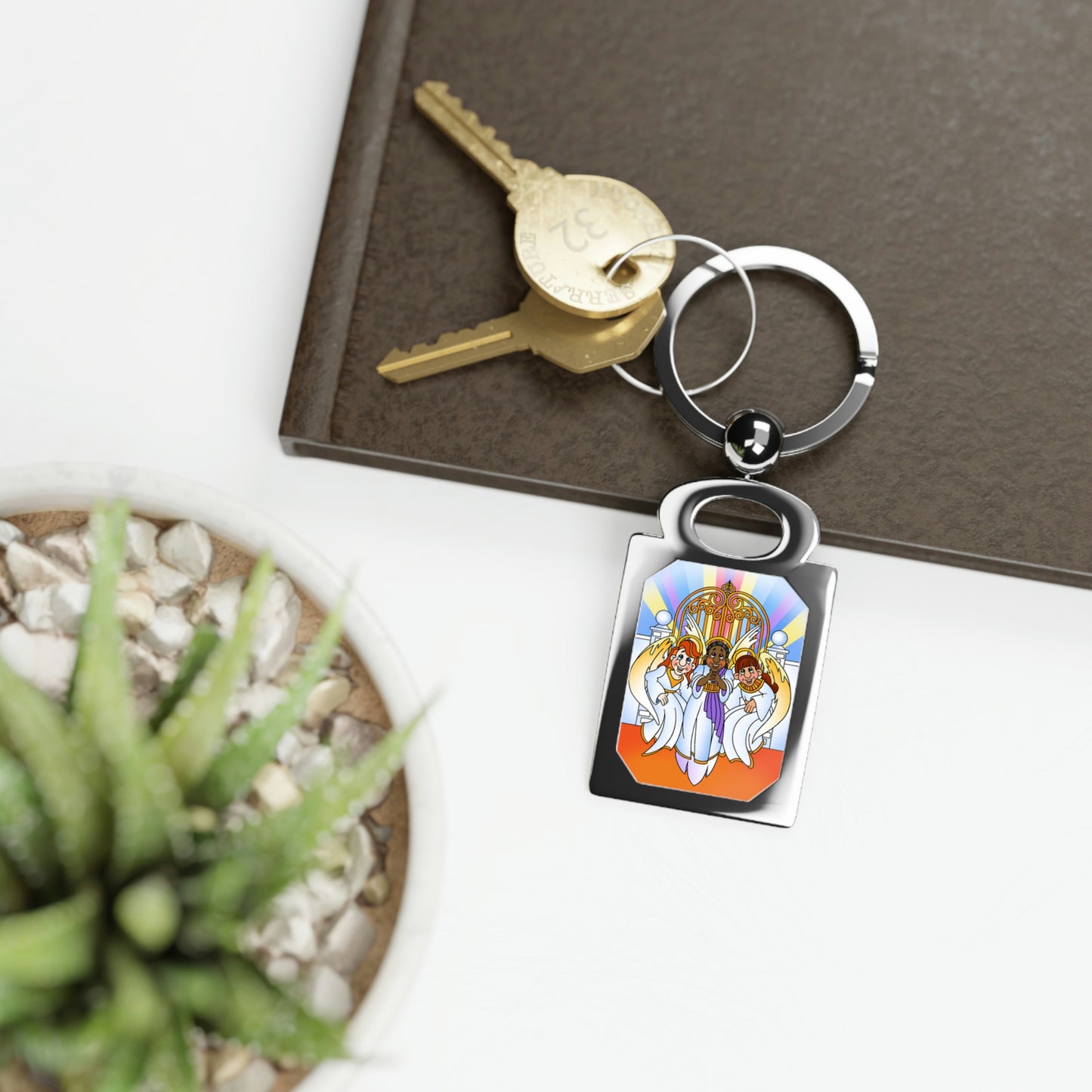 Shirley, Goodness, and Mercy Rectangle Photo Keyring