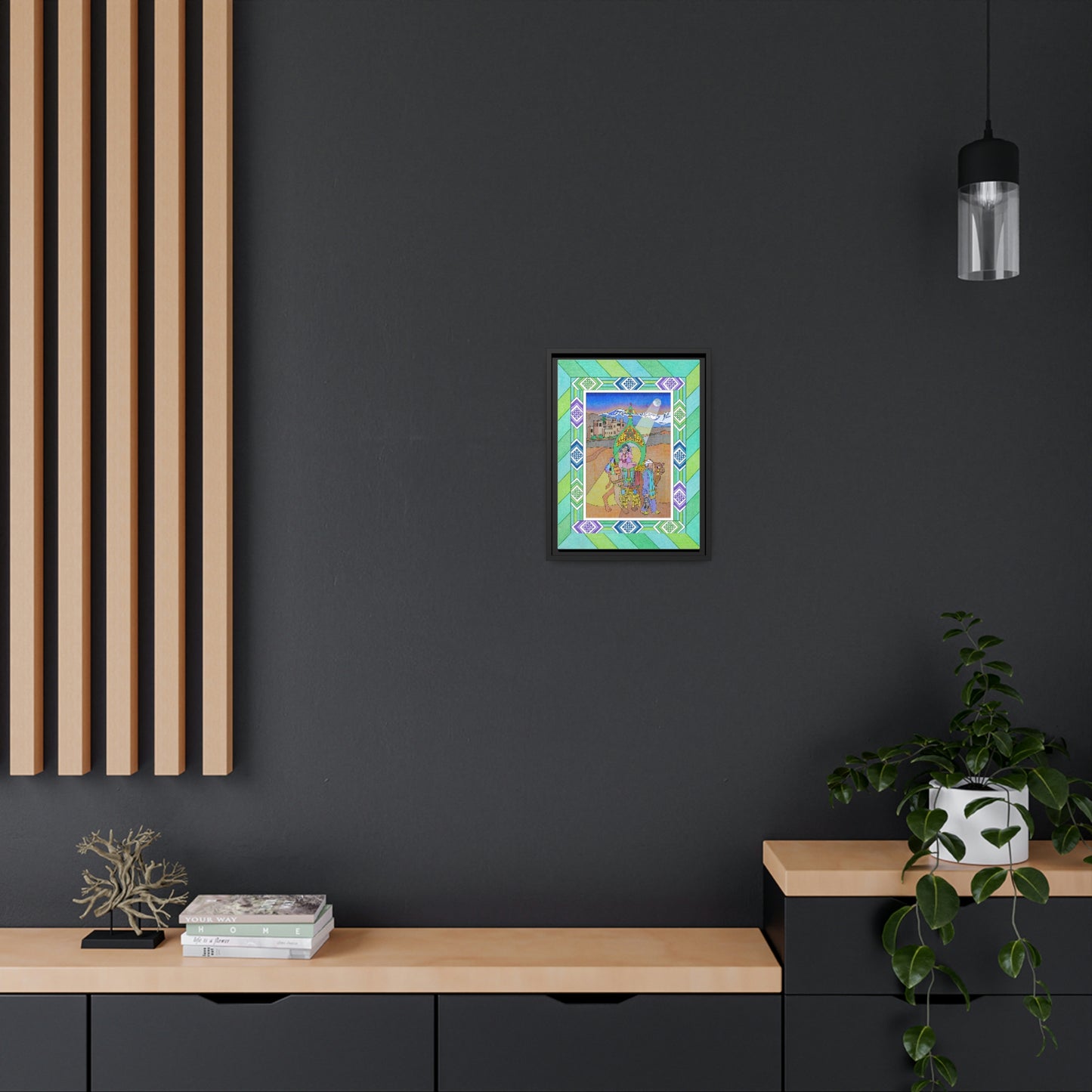 The Stone at the Door! Matte Canvas, Black Frame