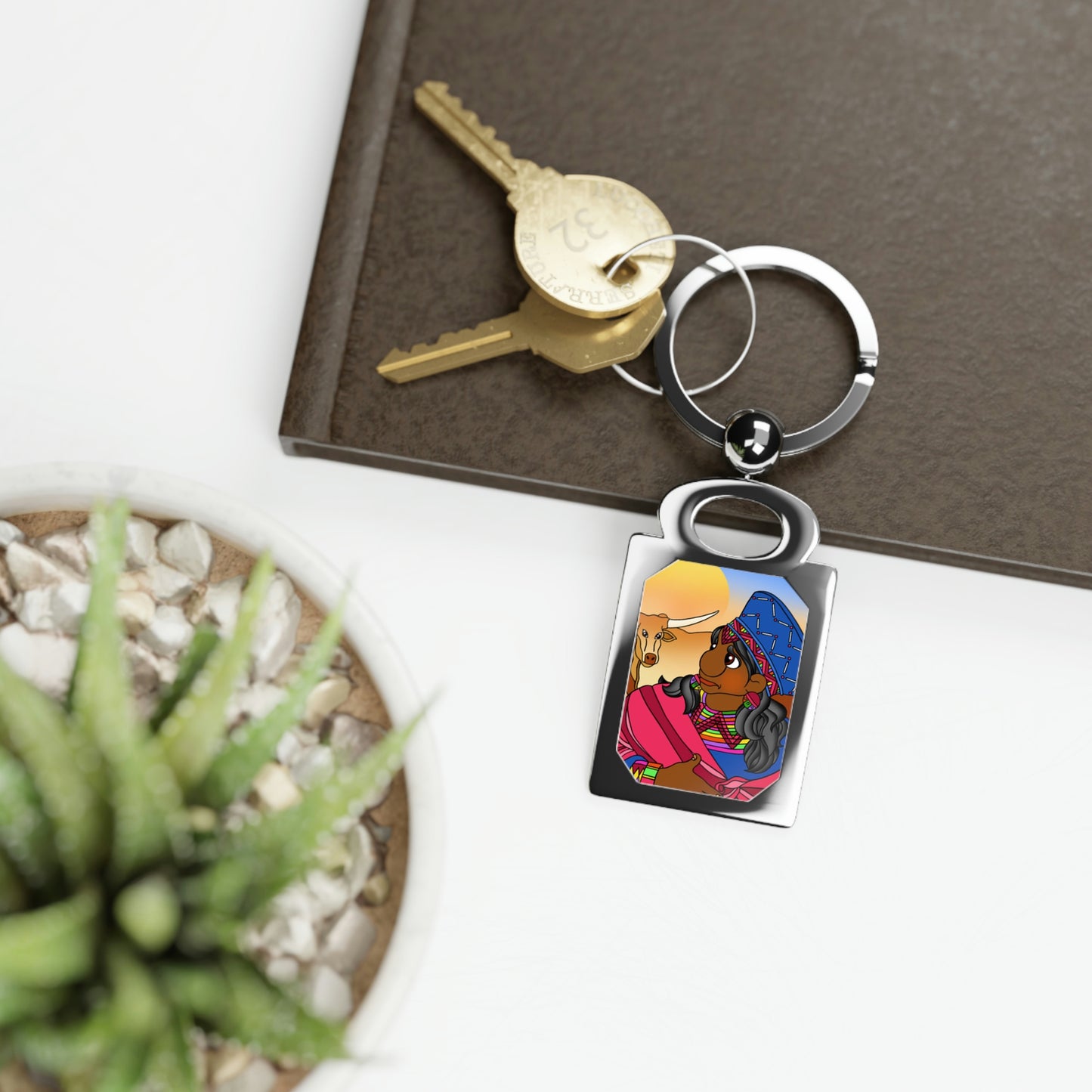 Once Upon Southern Africa Rectangle Photo Keyring