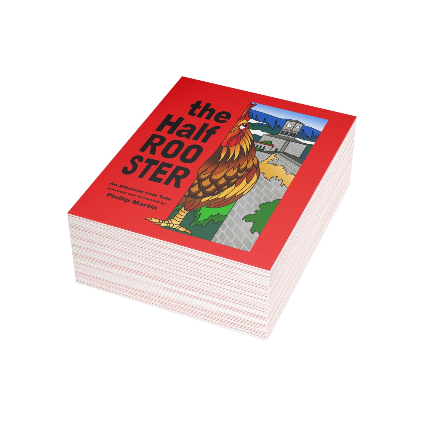 The Half Rooster Greeting Cards (1, 10, 30, and 50pcs)