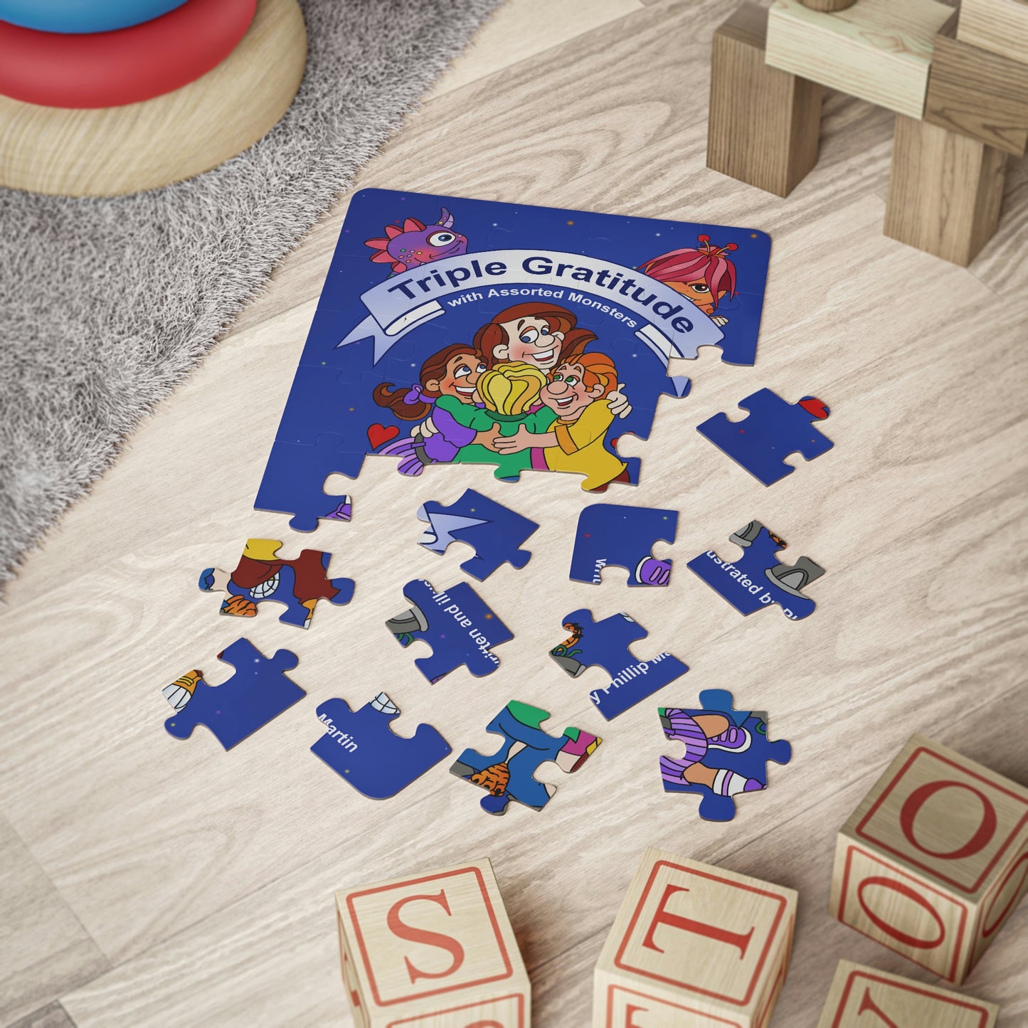 Triple Gratitude with Assorted Monsters Kids' Puzzle, 30-Piece