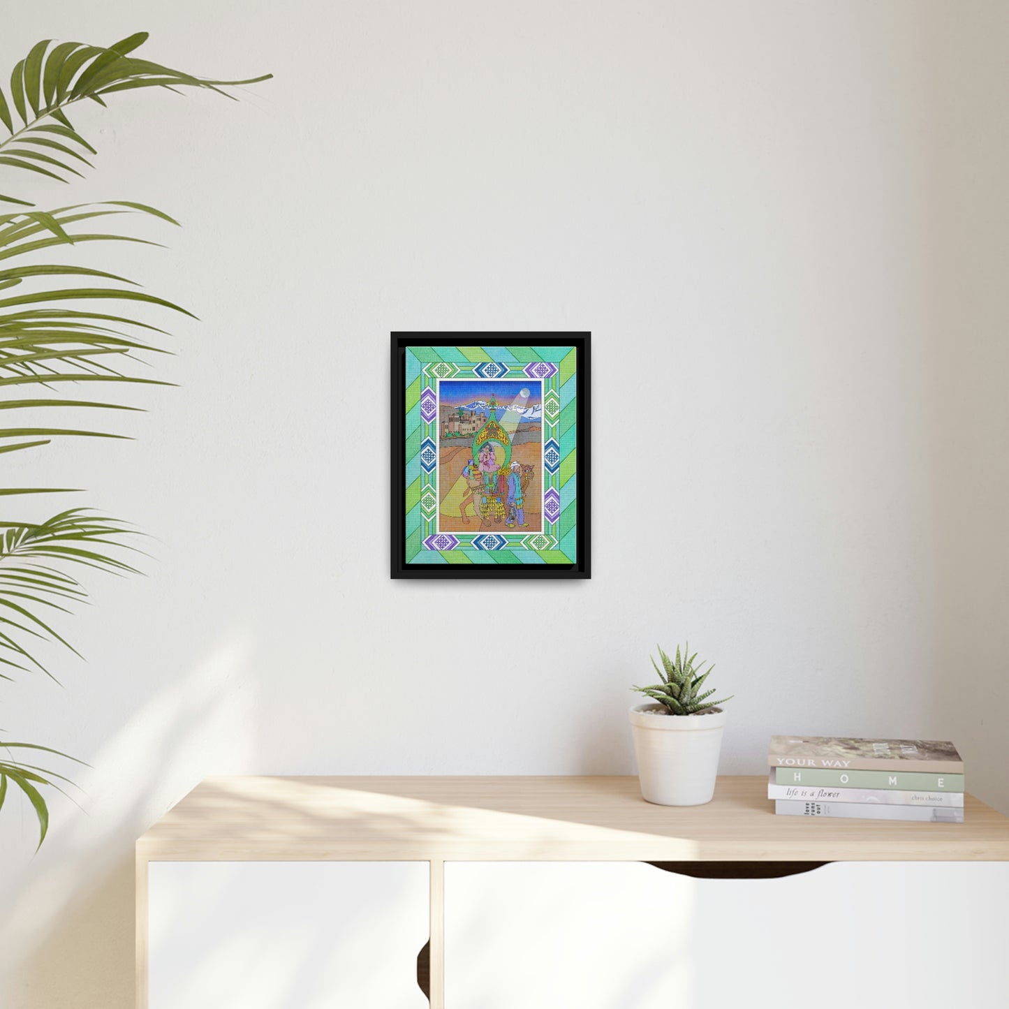 The Stone at the Door! Matte Canvas, Black Frame