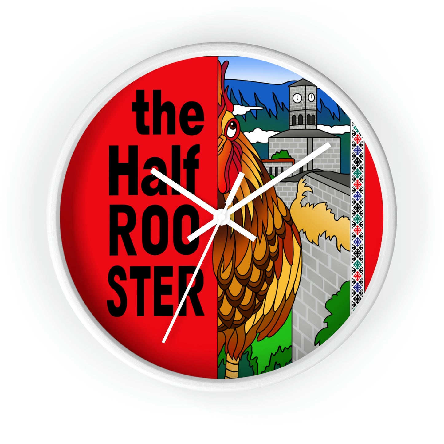 The Half Rooster Wall clock