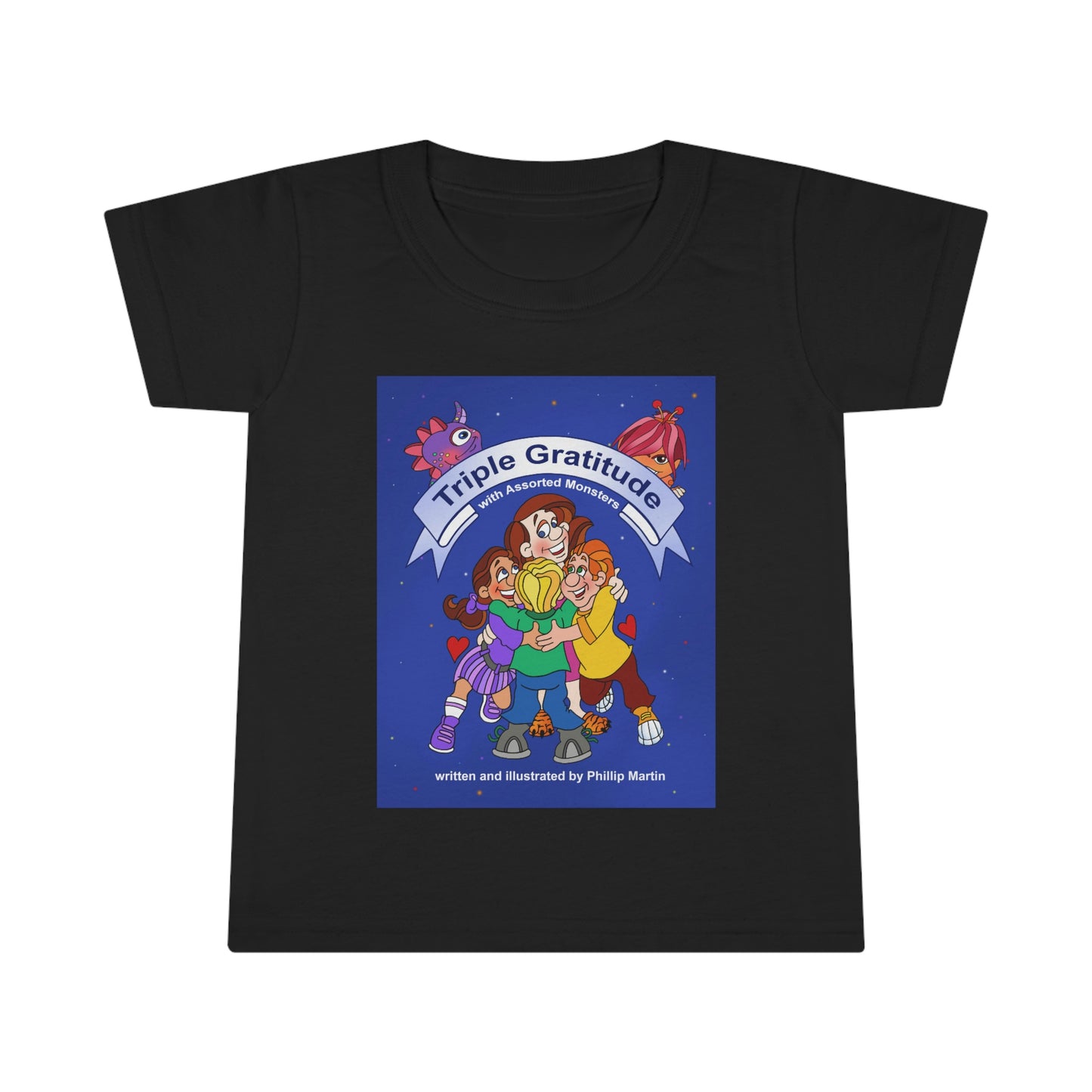 Triple Gratitude with Assorted Monsters Toddler T-shirt