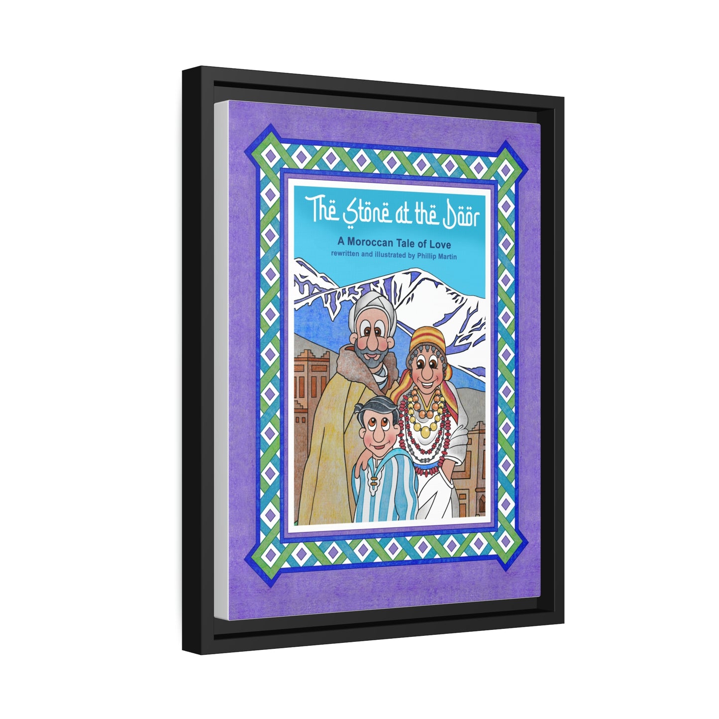 The Stone at the Door Matte Canvas, Black Frame