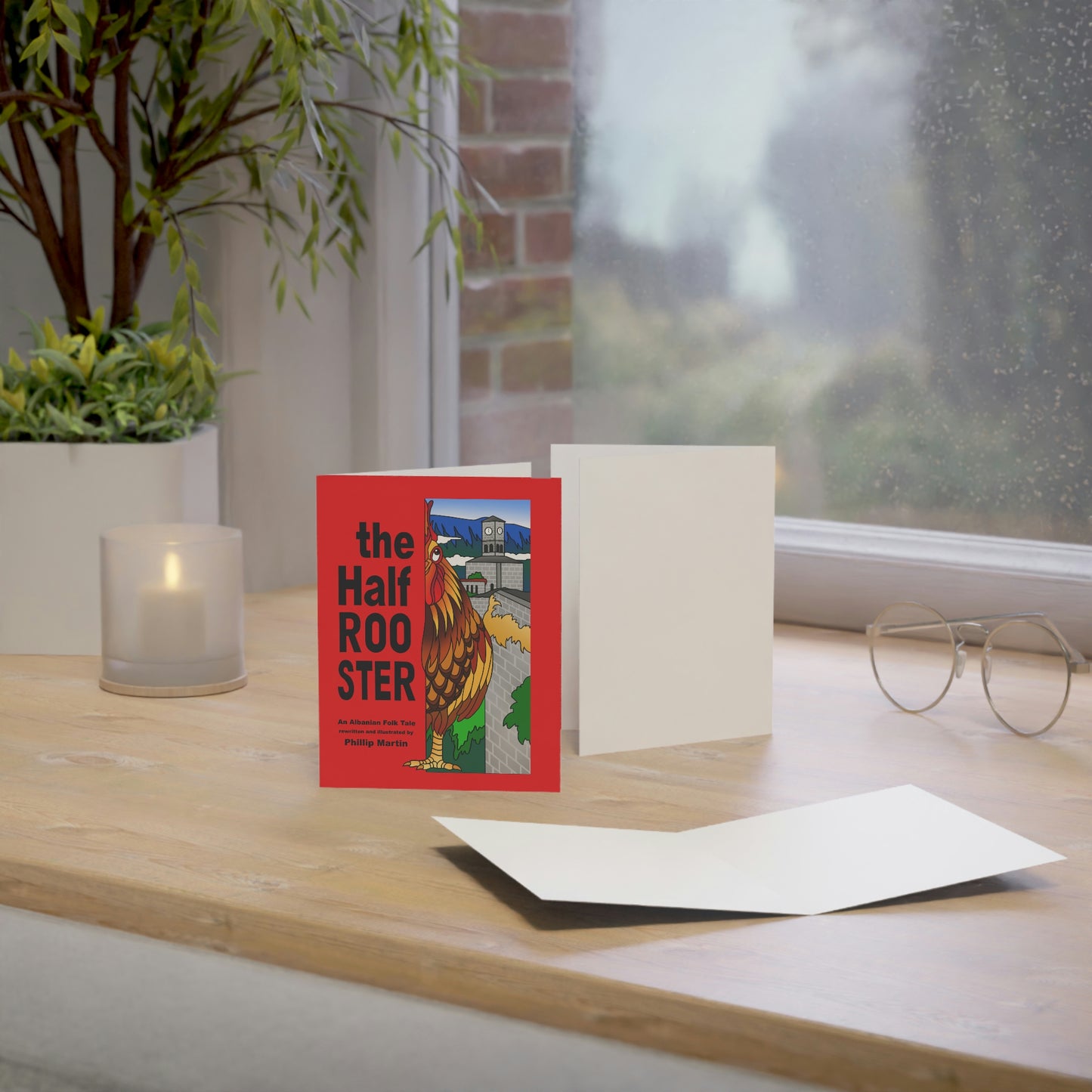The Half Rooster Greeting Cards (1, 10, 30, and 50pcs)