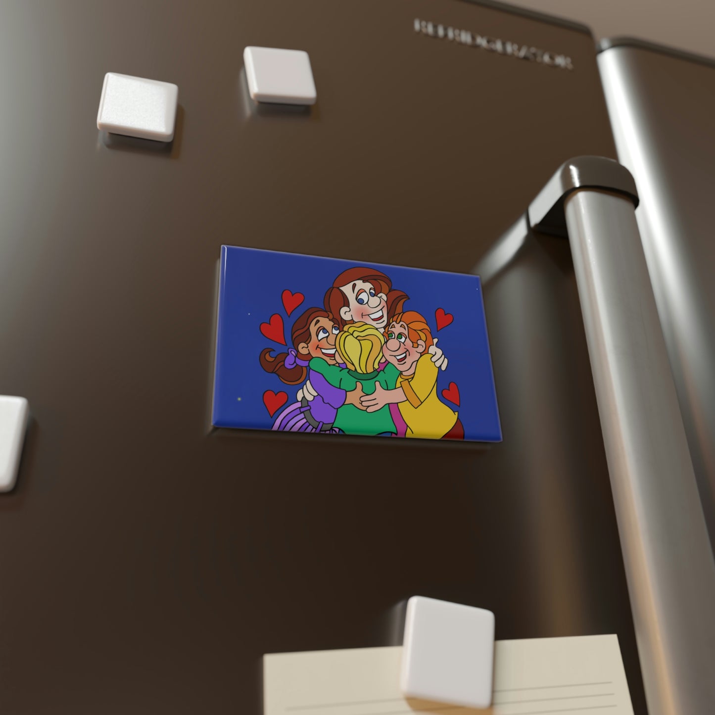 Triple Gratitude with Assorted Monsters Button Magnet, Rectangle (1 & 10 pcs)