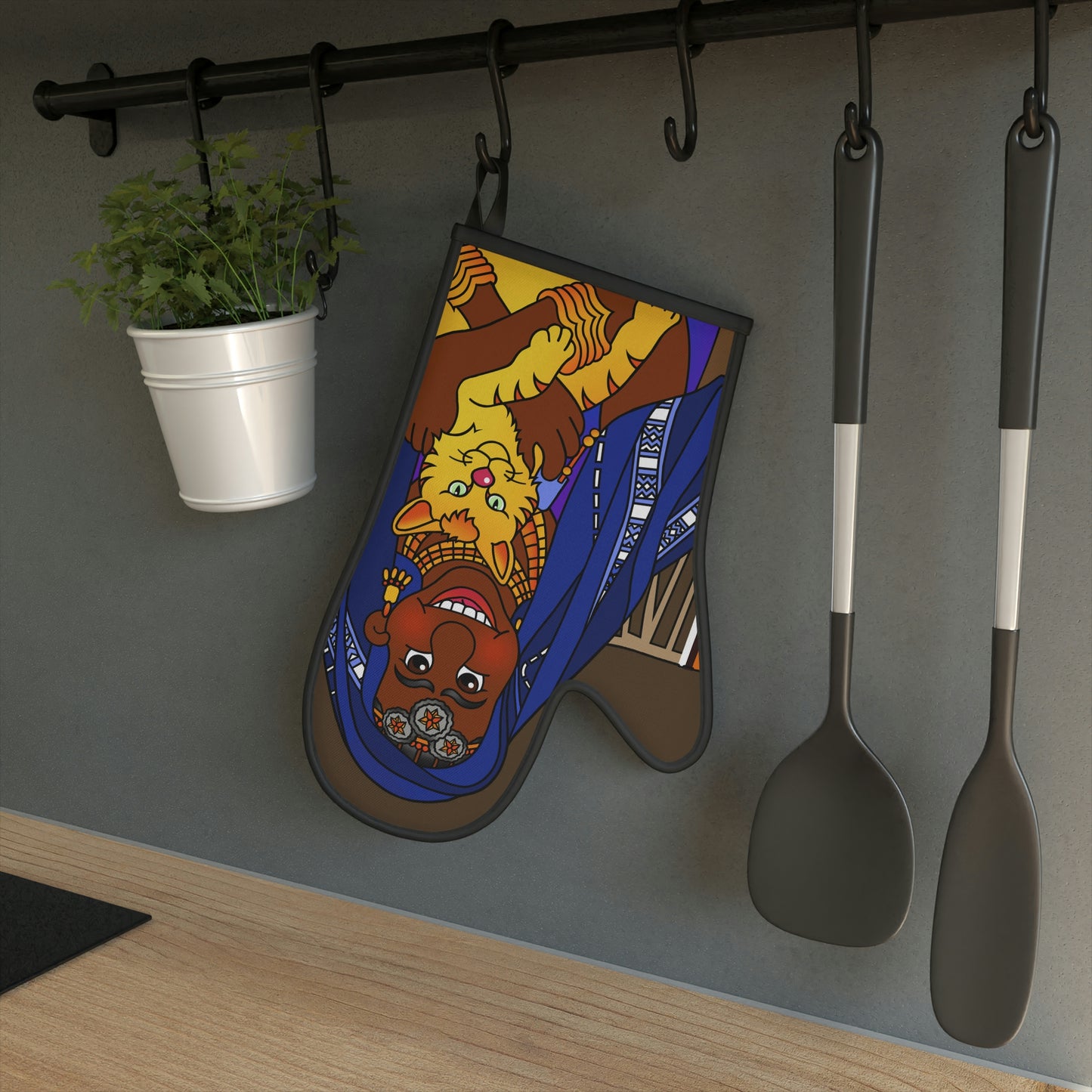 The Kitty Cat Cried Oven Glove