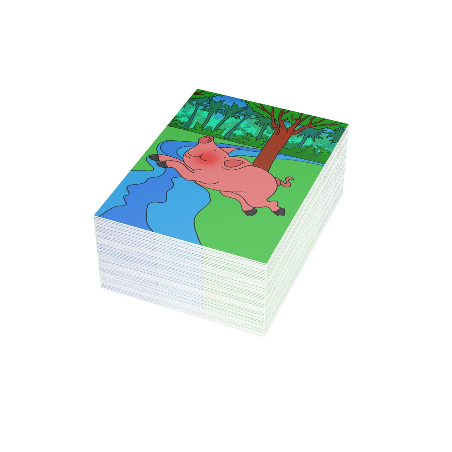 Anansi and the Market Pig! Greeting Cards (1, 10, 30, and 50pcs)