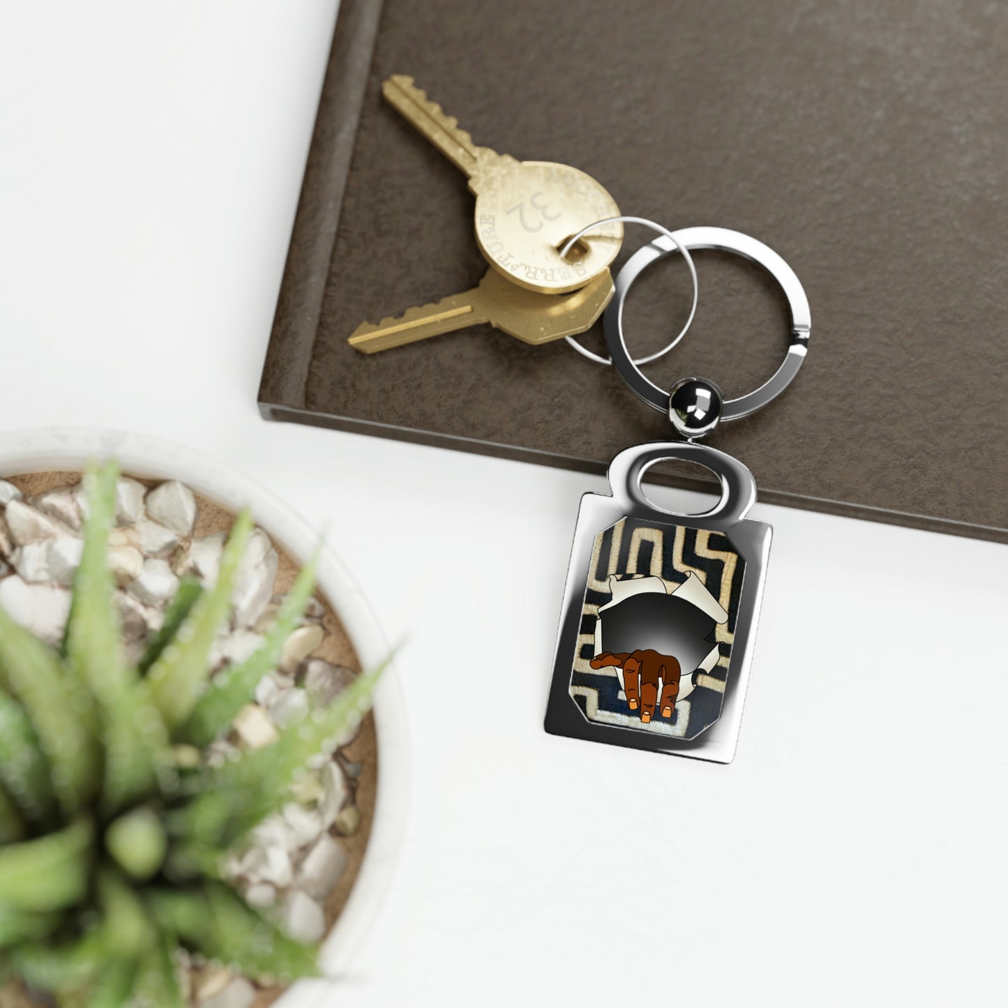 A Show of Hands! Rectangle Photo Keyring