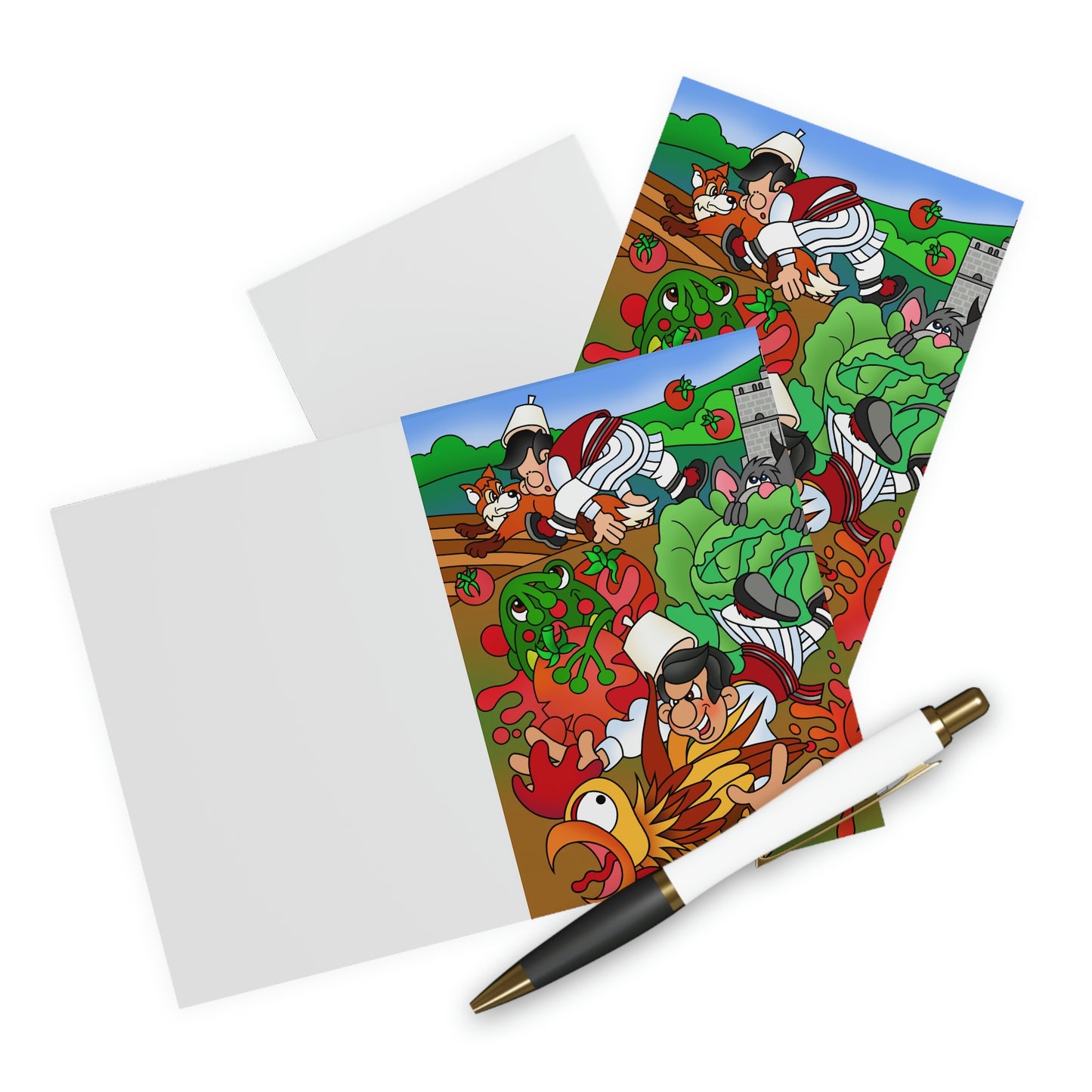 The Half Rooster! Greeting Cards (5 Pack)