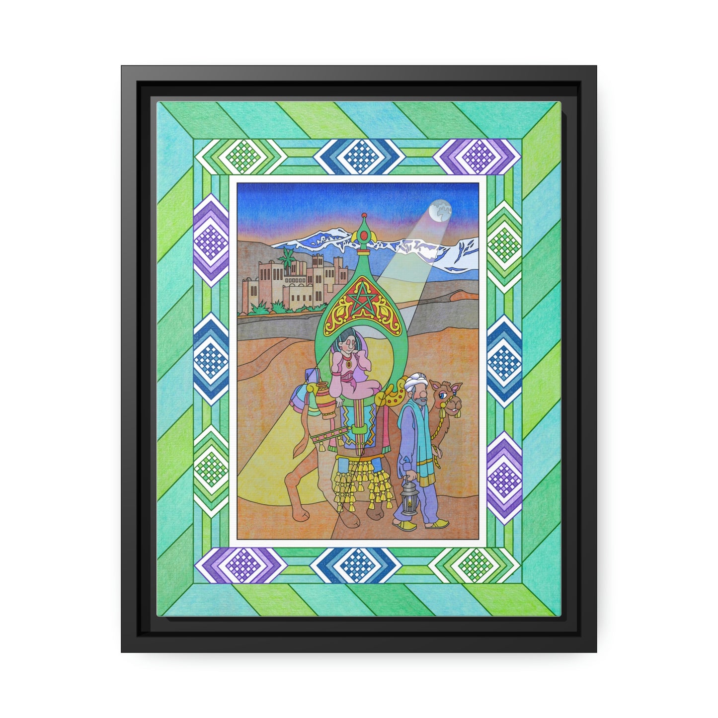The Stone at the Door! Matte Canvas, Black Frame
