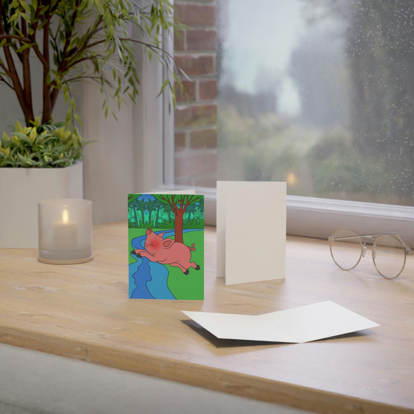 Anansi and the Market Pig! Greeting Cards (1, 10, 30, and 50pcs)