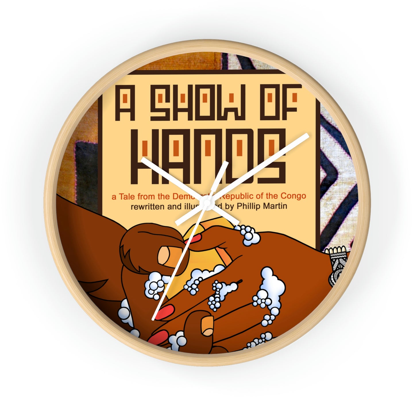 A Show of Hands Wall clock