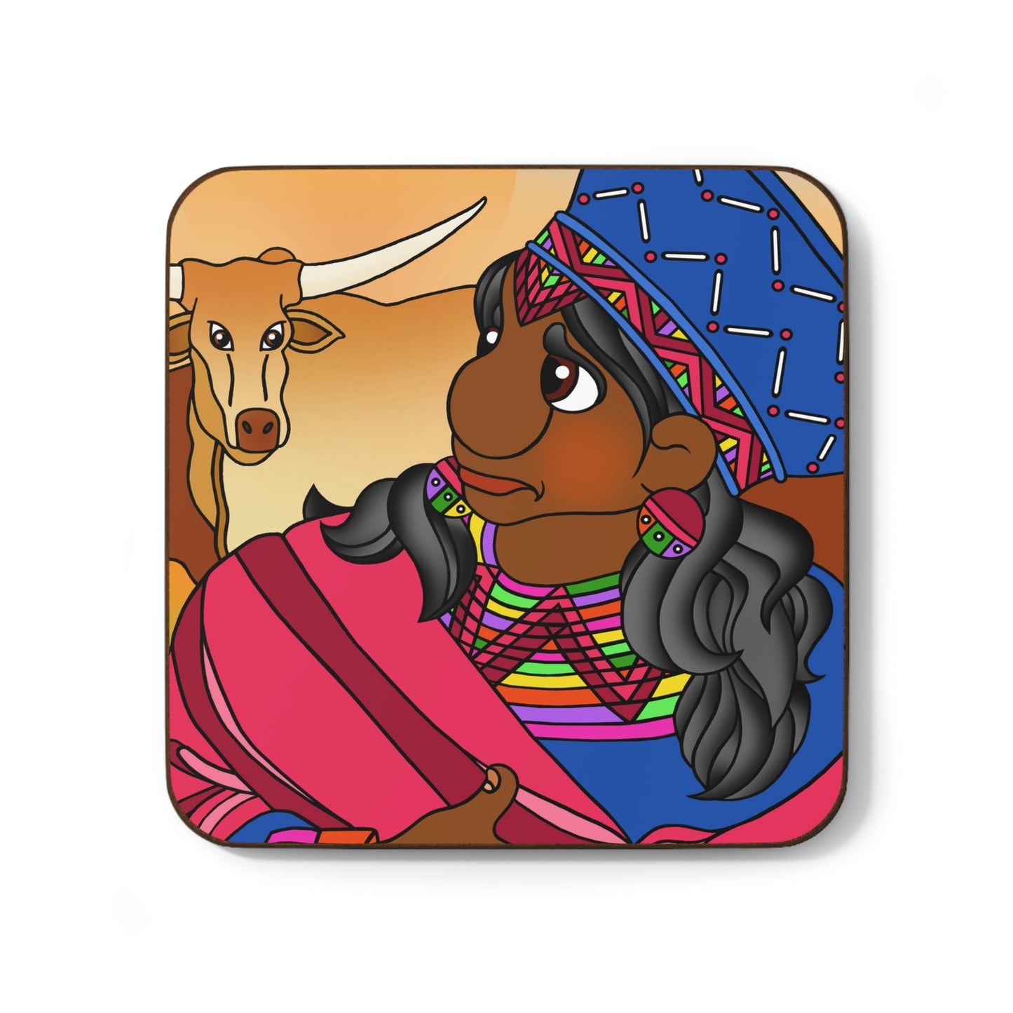 Once Upon Southern Africa Hardboard Back Coaster