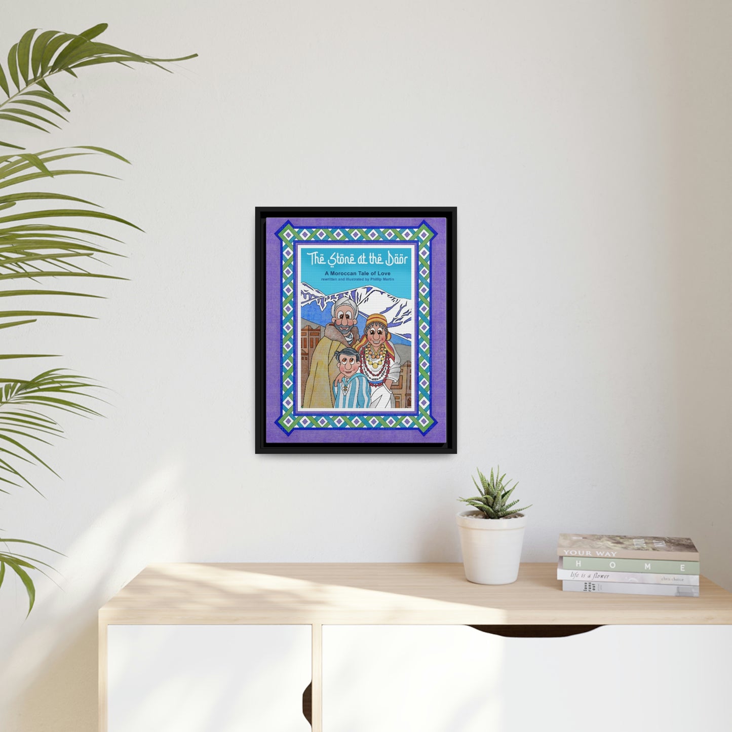 The Stone at the Door Matte Canvas, Black Frame