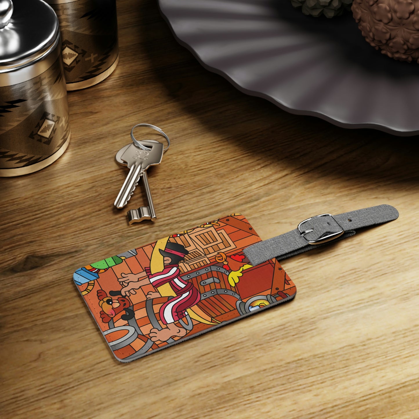 The Story of Jonah! Saffiano Polyester Luggage Tag, Rectangle