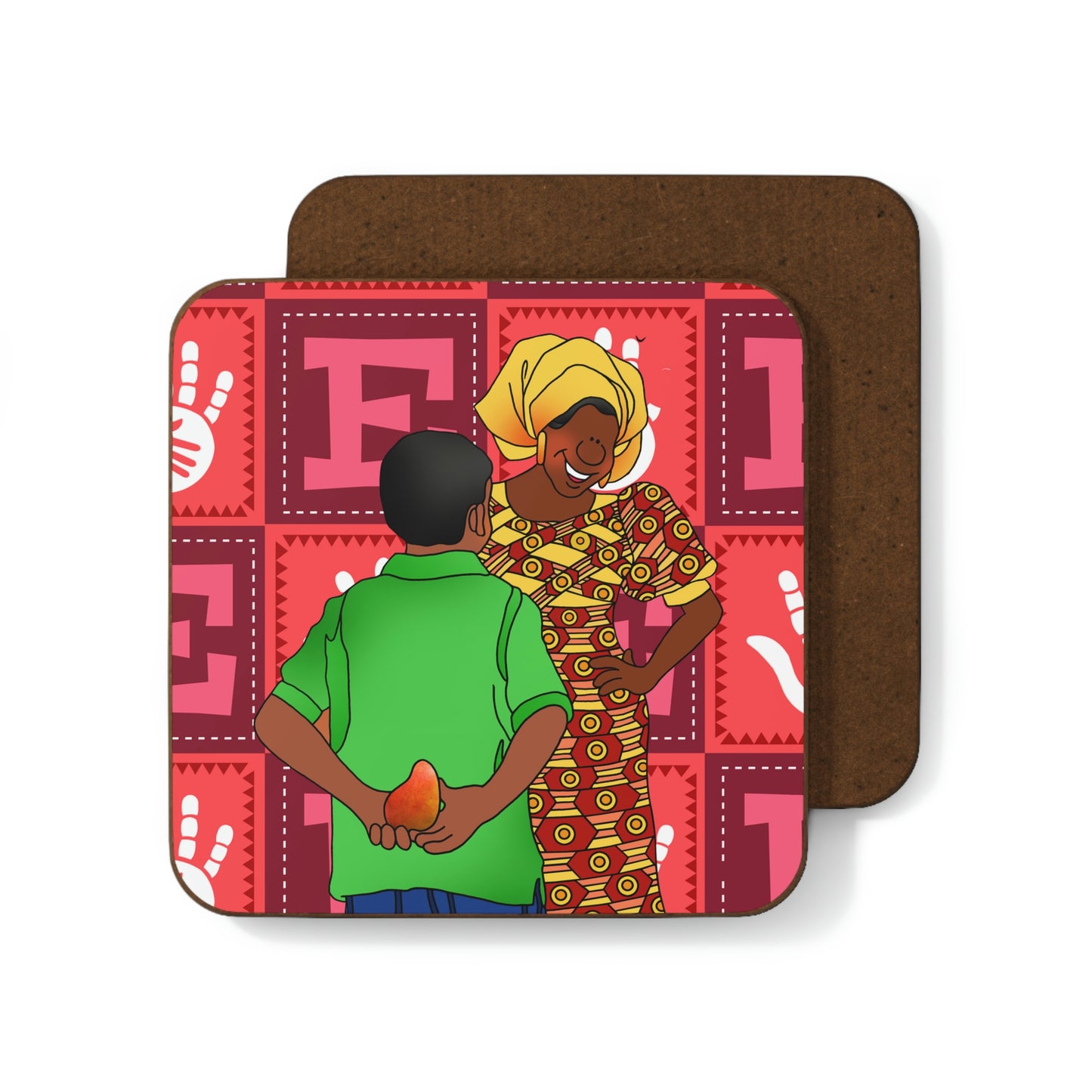The Bible as Simple as ABC E Hardboard Back Coaster
