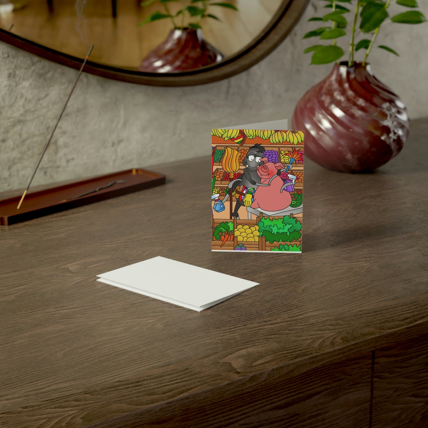Anansi and the Market Pig Greeting Cards (1, 10, 30, and 50pcs)
