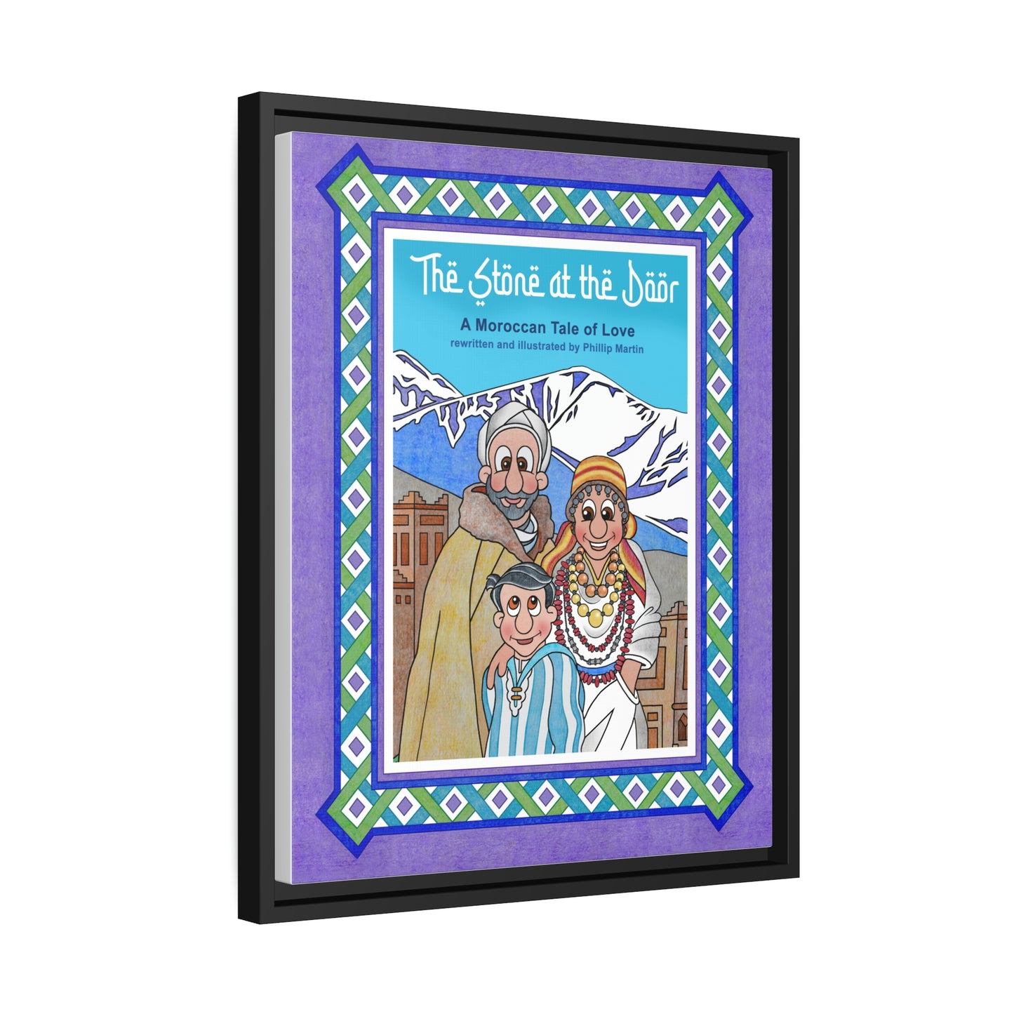 The Stone at the Door Matte Canvas, Black Frame
