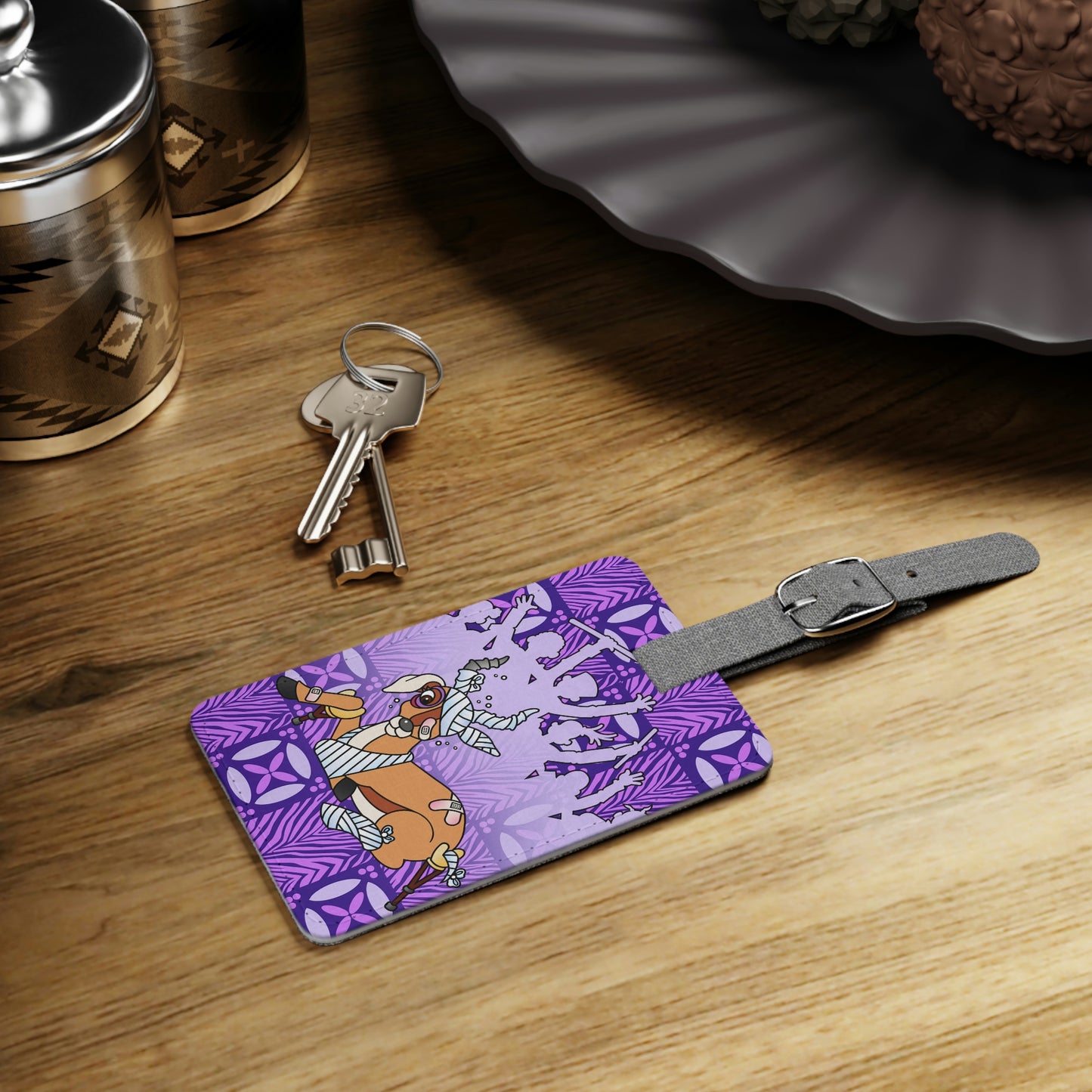 The Day that Goso Fell! Saffiano Polyester Luggage Tag, Rectangle