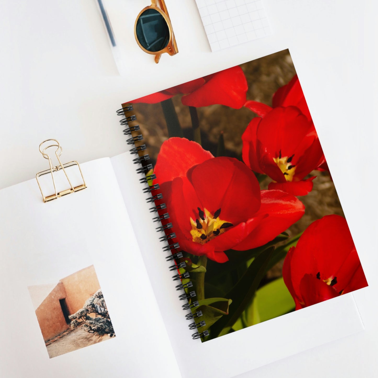 Flowers 05 Spiral Notebook - Ruled Line