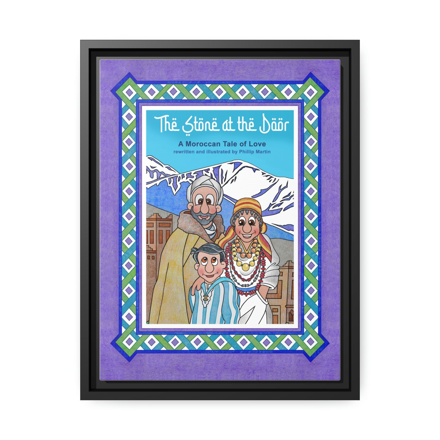 The Stone at the Door Matte Canvas, Black Frame