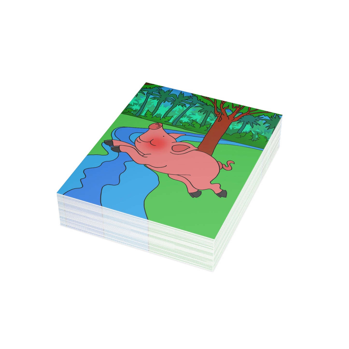 Anansi and the Market Pig! Greeting Cards (1, 10, 30, and 50pcs)