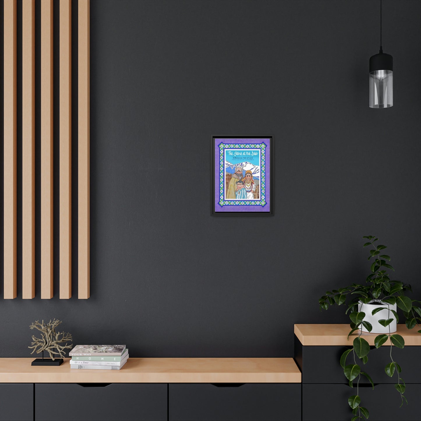 The Stone at the Door Matte Canvas, Black Frame