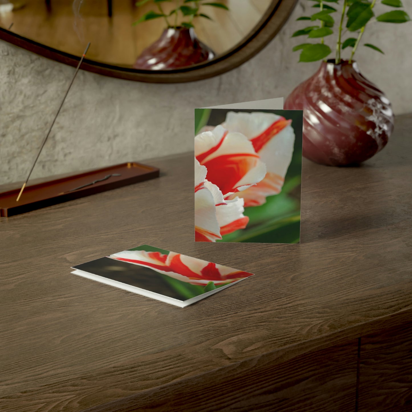 Flowers 12 Greeting Cards (1, 10, 30, and 50pcs)