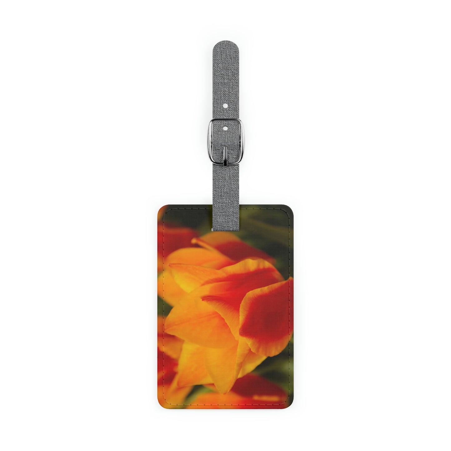 Flowers 13 Saffiano Polyester Luggage Tag, Rectangle