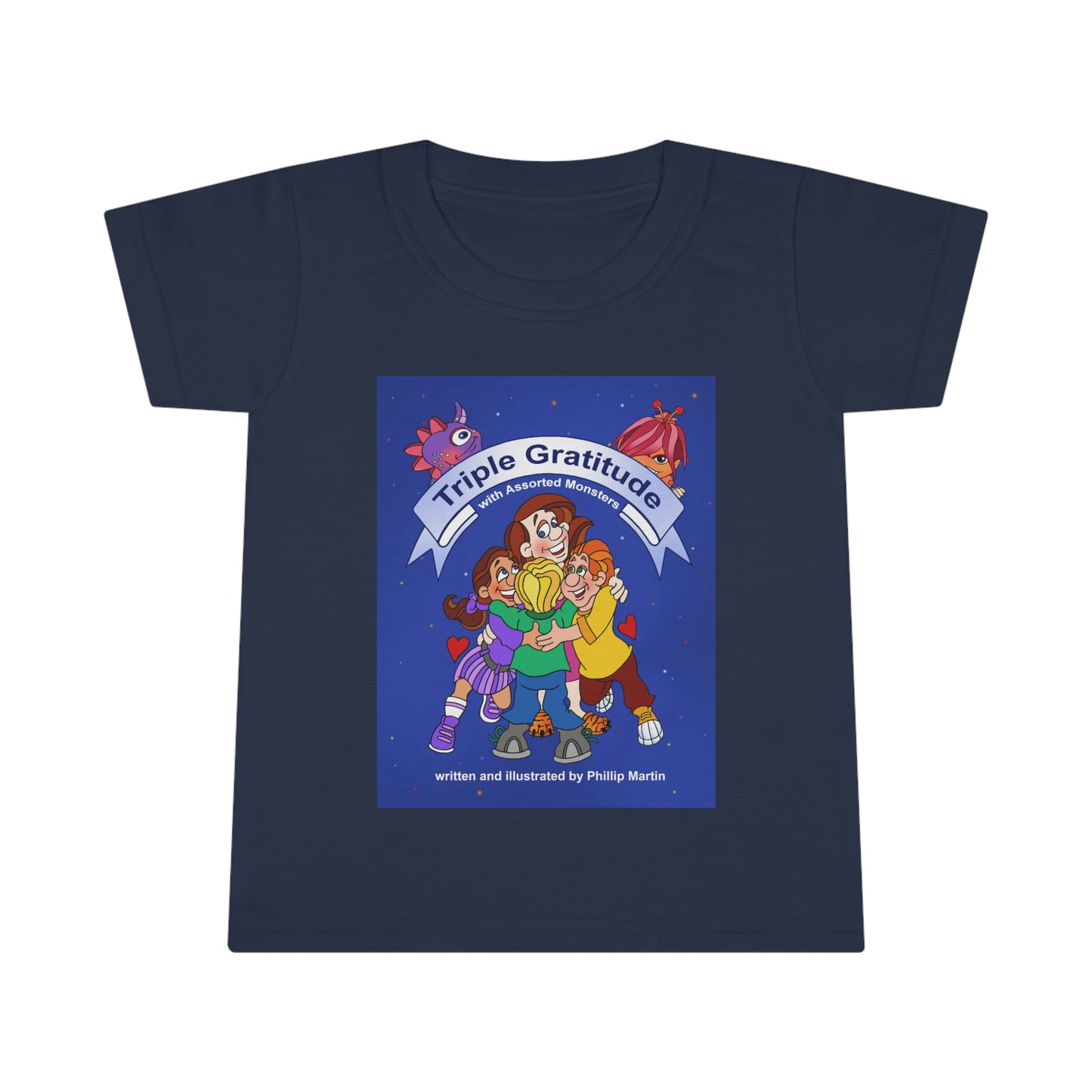 Triple Gratitude with Assorted Monsters Toddler T-shirt